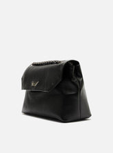 BOLSA TIRACOLO PRETA COURO MÉDIA METAL A 50023 0647 0001 AREZZO - Vintedoisk